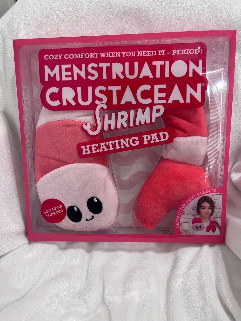 NEW What do you Meme Menstruation Crustacean Shrimp Heating Pad Plush!